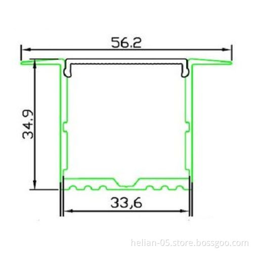 Large size LED extrusion for LED strips